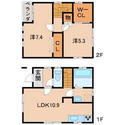 フジパレス戸建賃貸三葛の物件間取画像